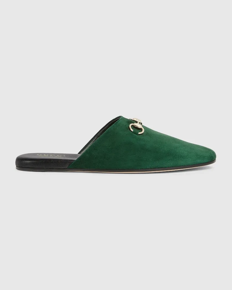 Gucci Damen-Mules Mit Horsebit, Größe Grün