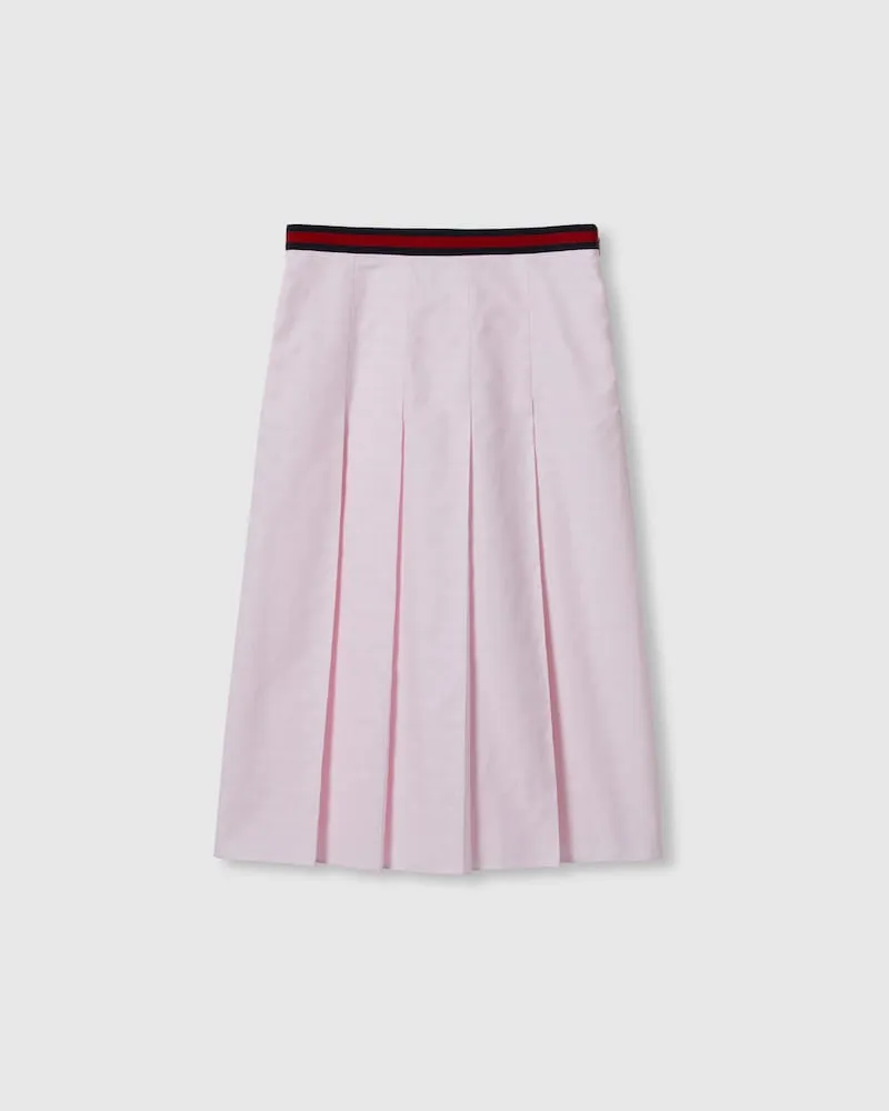 Gucci Rock aus Oxford-Baumwolle Mit GG Supreme-Motiv, Größe Pink