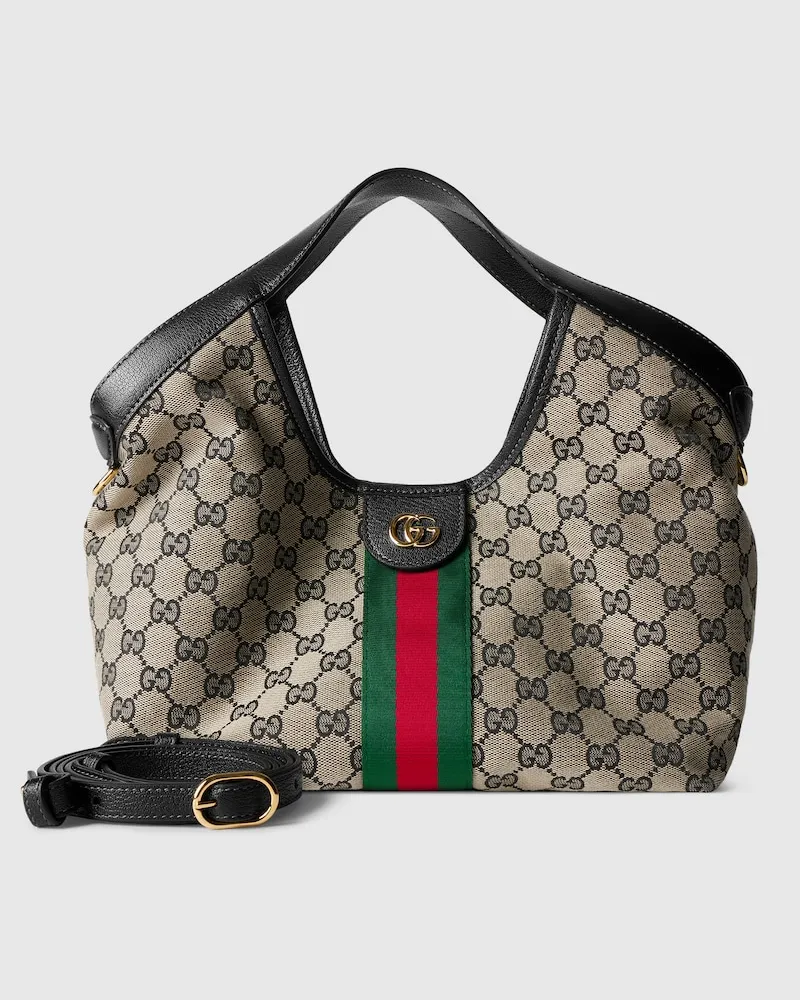Gucci Kleiner Giglio Shopper Schwarz