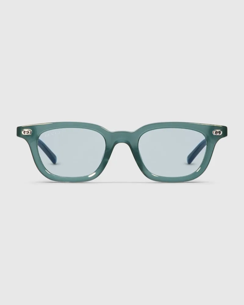 Gucci Sonnenbrille Mit Ovalem Rahmen Blau