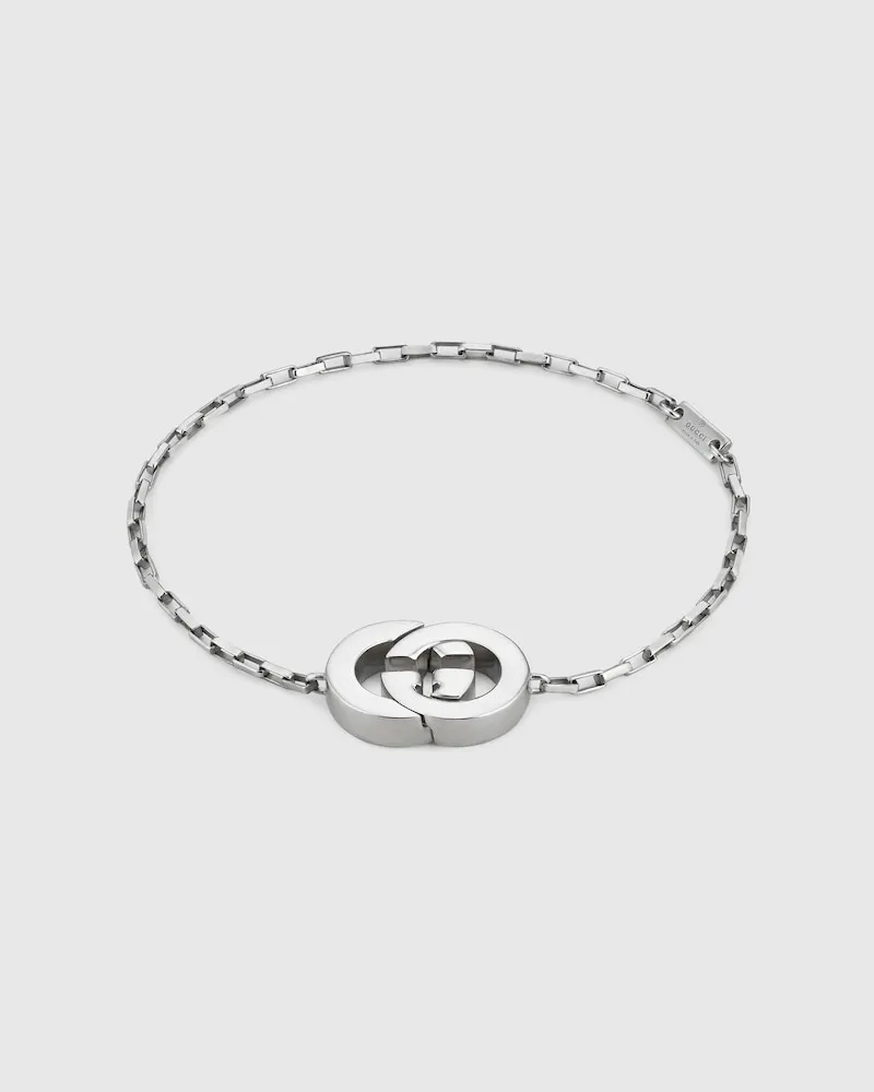 Gucci Interlocking Armband mit Schmuckelement Silber