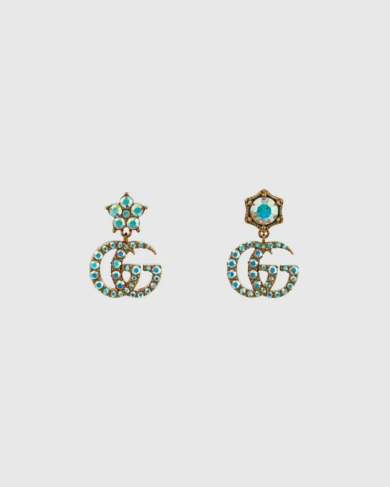 Gucci GG Marmont Ohrringe Mit Kristallen Undefined