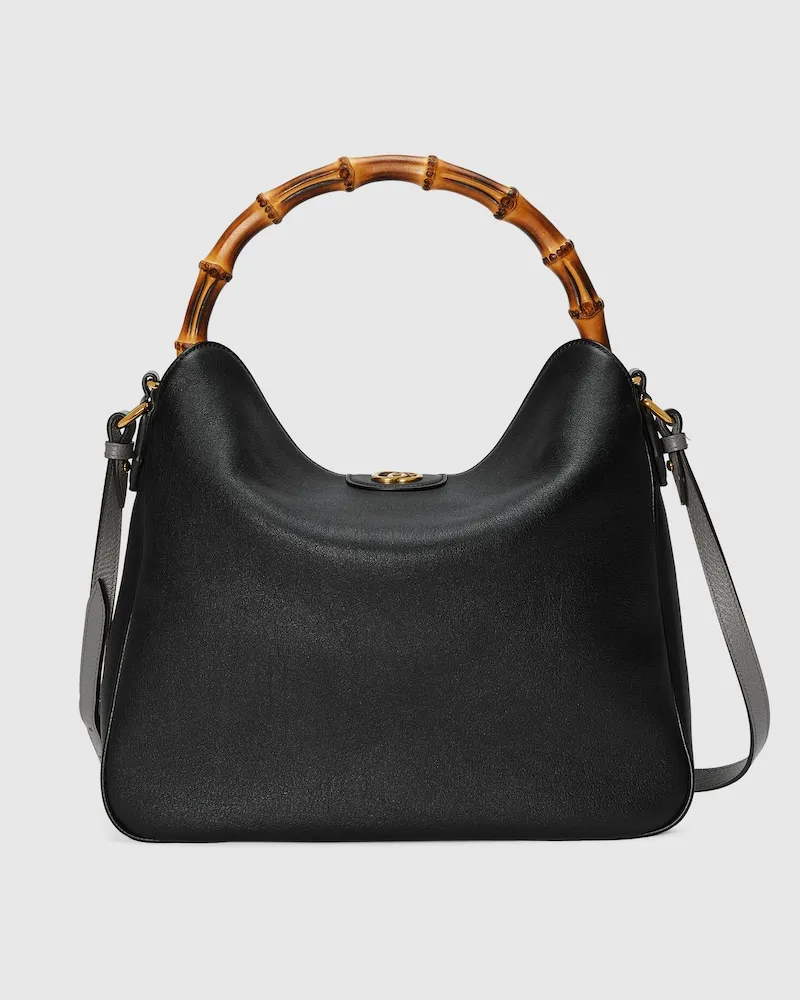 Gucci Große Diana Schultertasche Schwarz