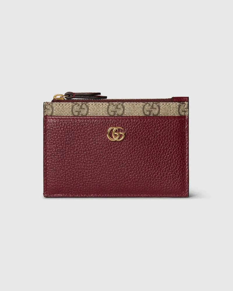 Gucci GG Marmont Schlüsseltäschchen Mit Reißverschluss Bordeauxrot