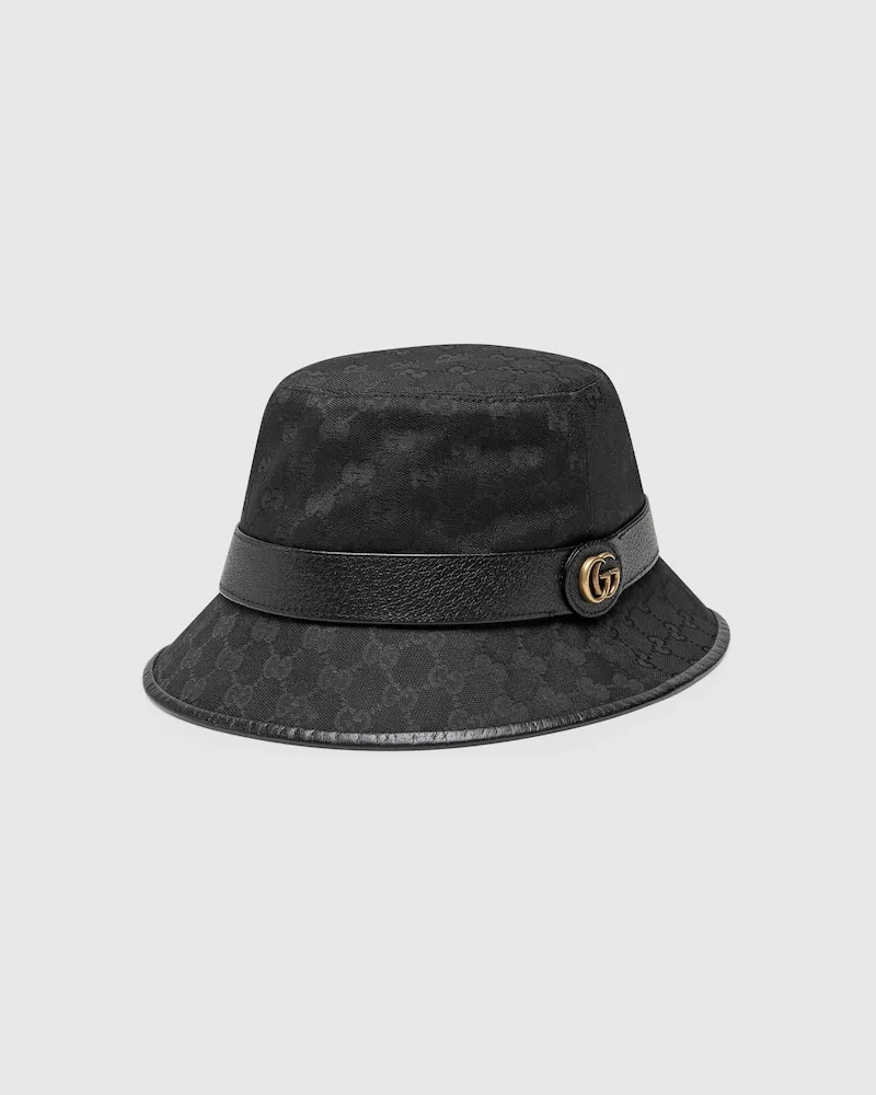 Gucci Fischerhut aus GG Canvas, Größe Schwarz