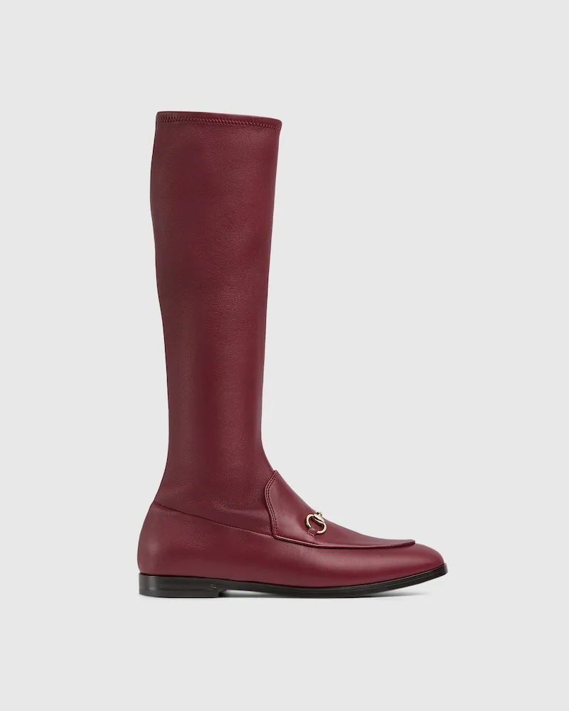 Gucci Jordaan Damenstiefel, Größe Bordeauxrot