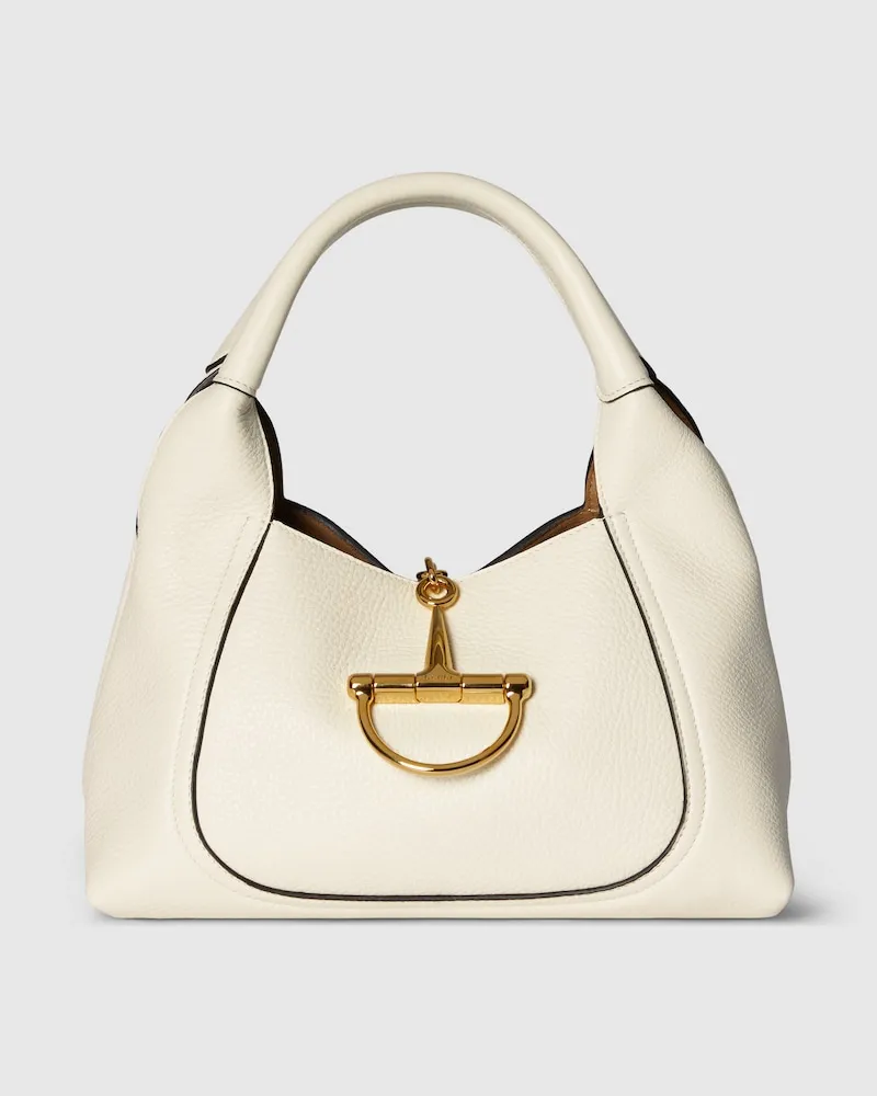 Gucci Mittelgroße Softbit Henkeltasche Weiß