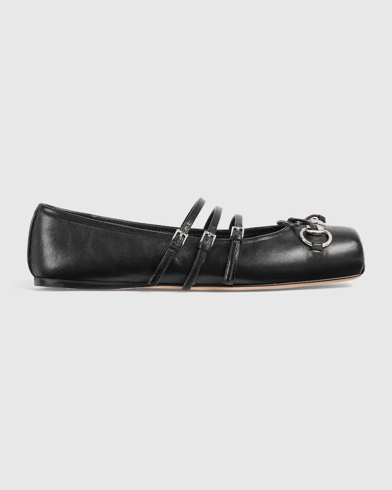 Gucci Horsebit Damenballerina Schwarz