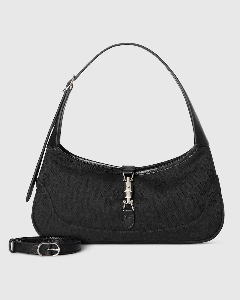 Gucci Mittelgroße Jackie Slim Schultertasche Schwarz