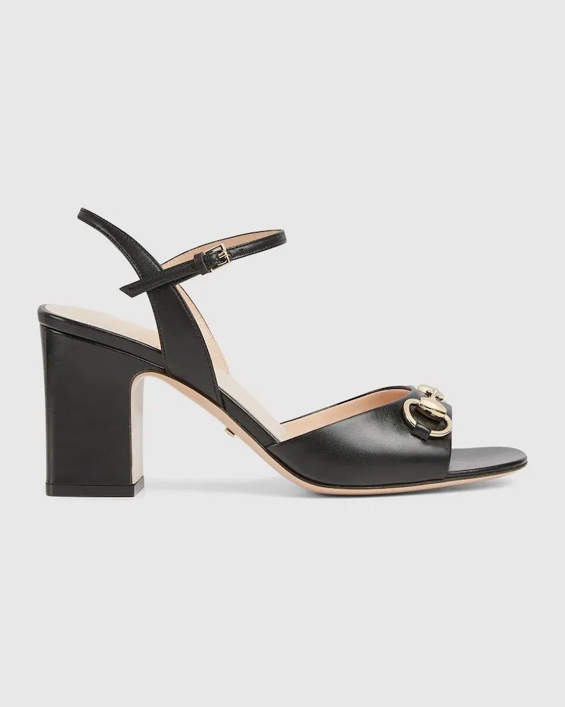 Gucci Damensandale Mit Horsebit, Größe Schwarz