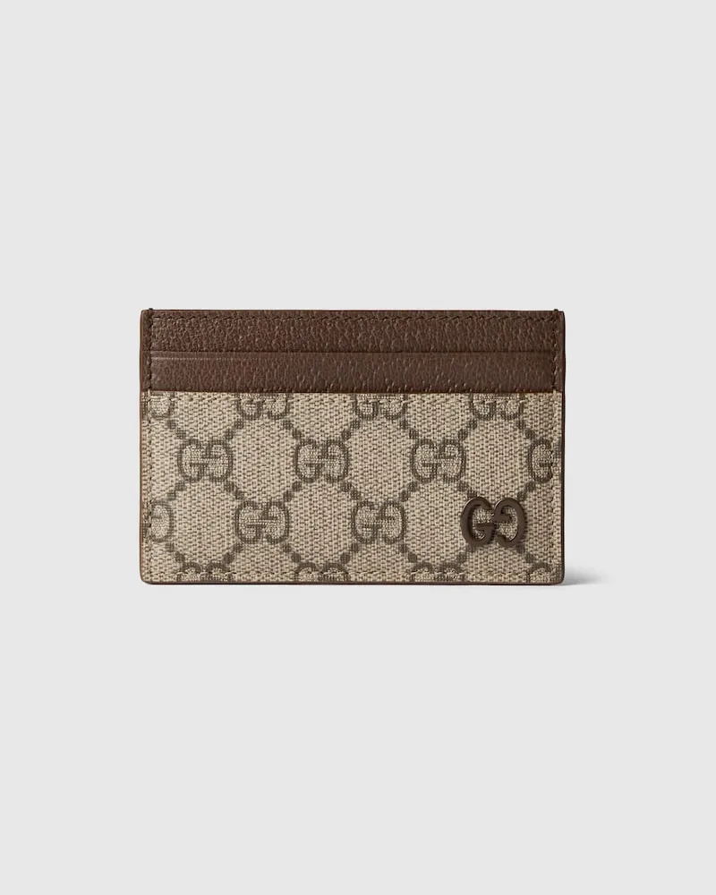 Gucci Zweifarbiges GG Kartenetui Beige