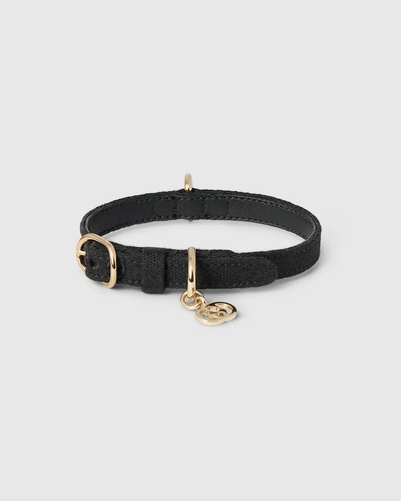 Gucci Halsband für Sehr Kleine Haustiere, Größe Schwarz