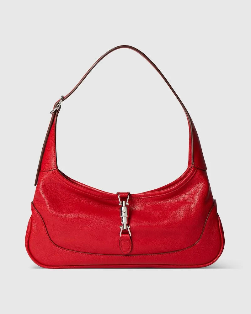 Gucci Mittelgroße Jackie Slim Schultertasche Rot