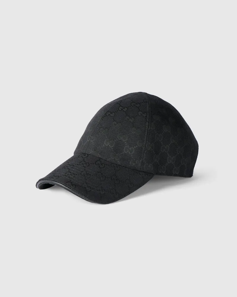 Gucci Baseballkappe aus GG Baumwoll-Canvas Schwarz