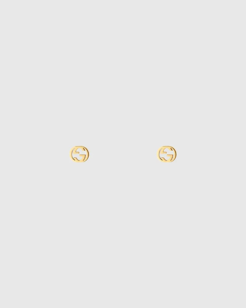 Gucci Interlocking Ohrringe aus 18-karätigem Gold Gelbgold