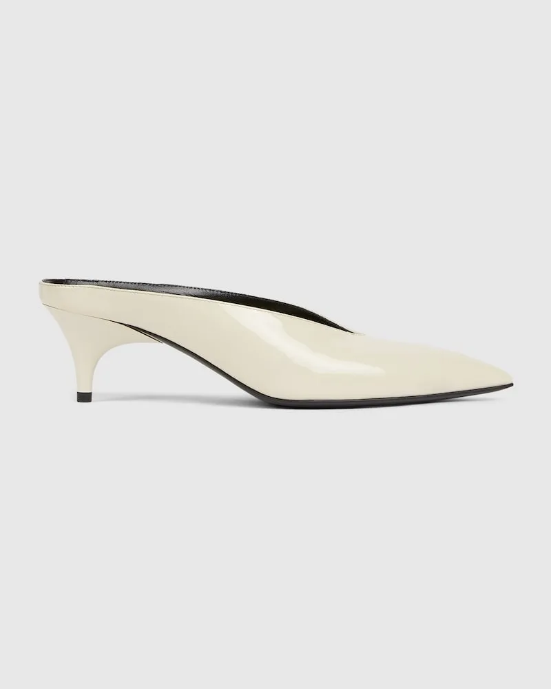 Gucci Damen-Mules Mit Absatz, Größe Weiß