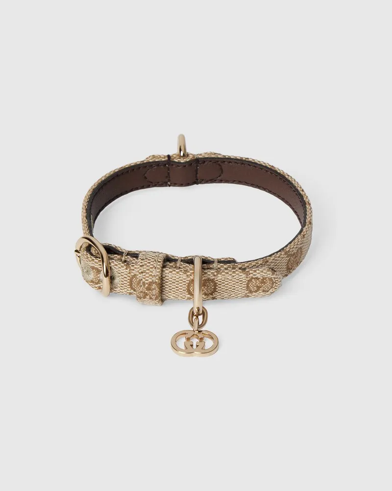 Gucci Halsband für Sehr Kleine Haustiere, Größe Beige