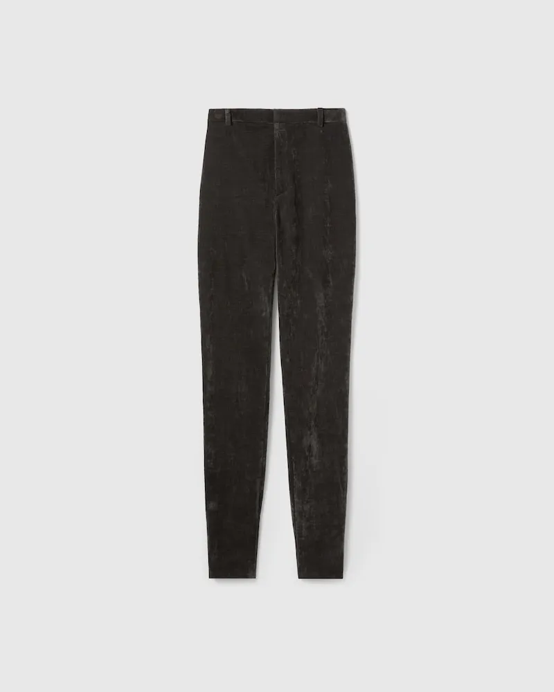 Gucci Leggings aus Stretch-Samt, Größe Grün