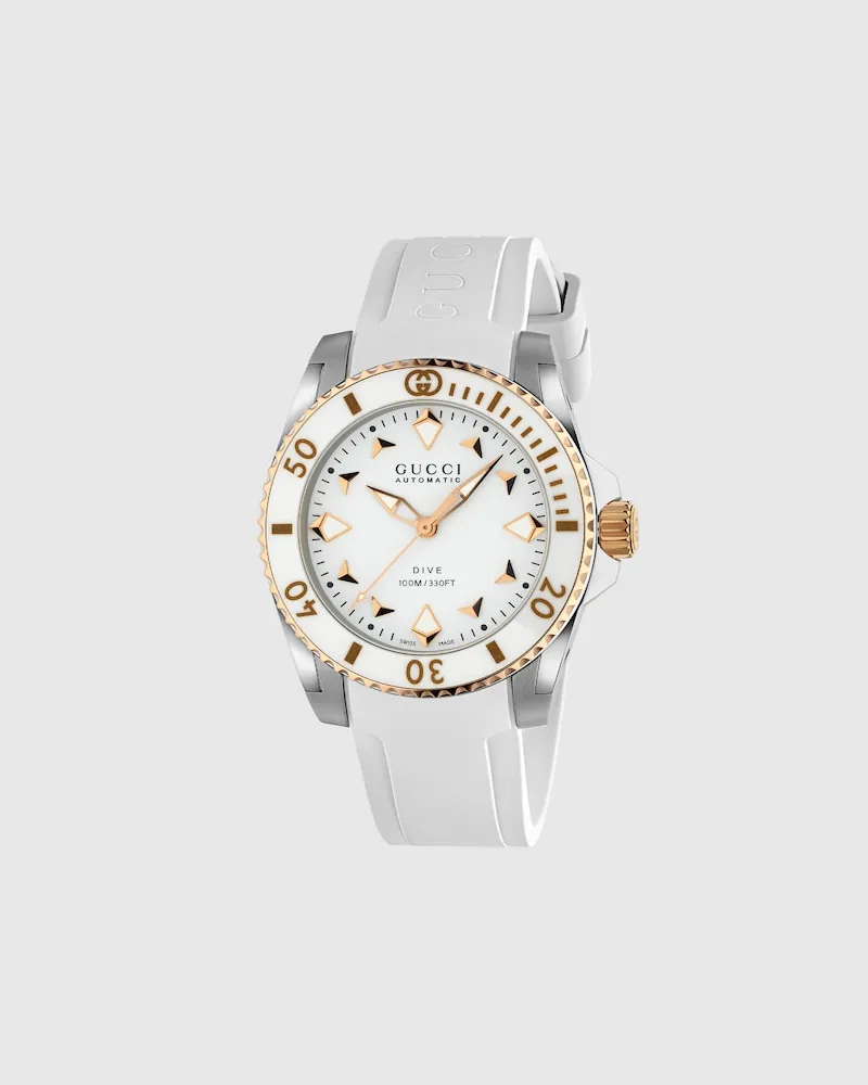 Gucci Dive Uhr, 36 mm Weiß