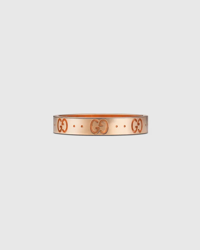 Gucci Schmaler Icon Ring 18 Karat Roségold