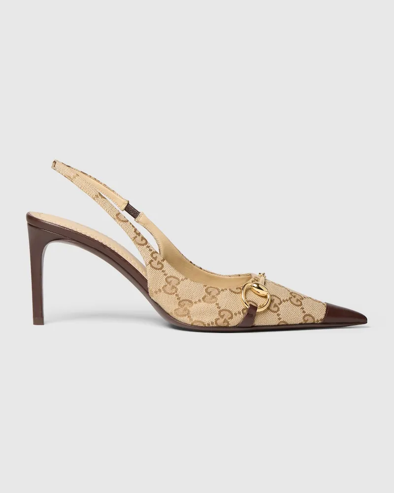 Gucci Damenpumps mit Fersenriemchen 'Donna Beige