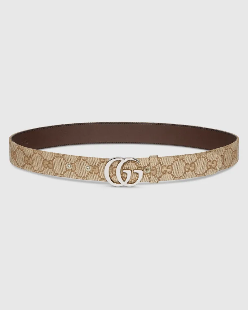 Gucci GG Marmont Gürtel, Größe 95 Beige
