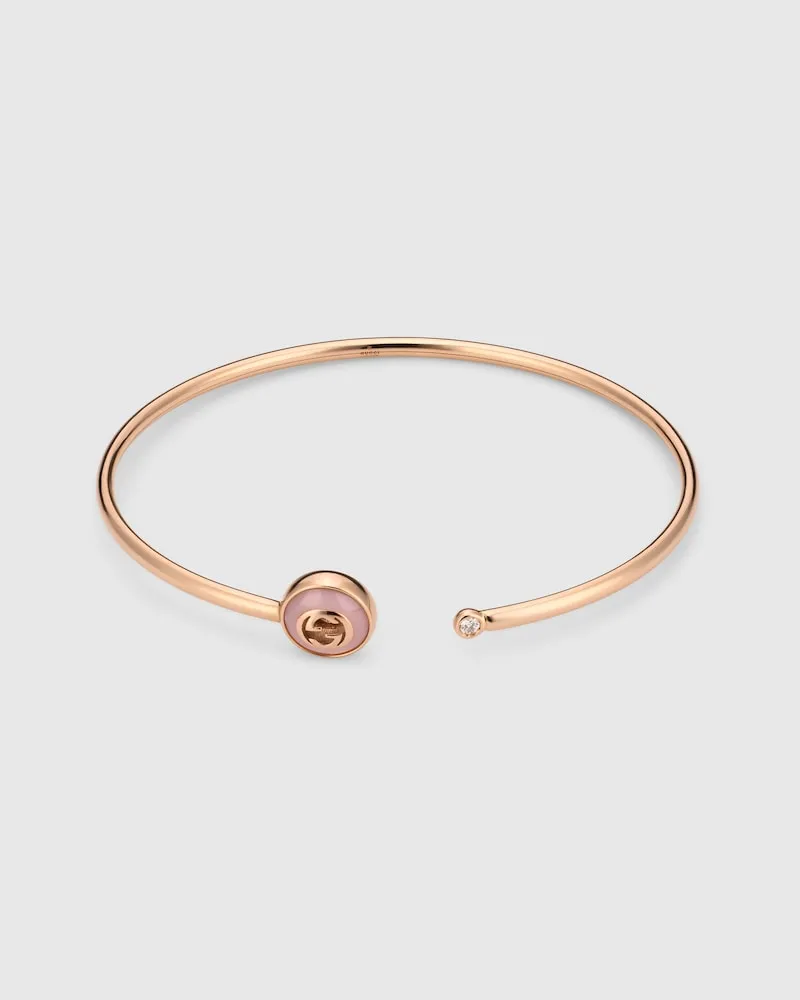 Gucci Interlocking Armreif 18 Karat Roségold