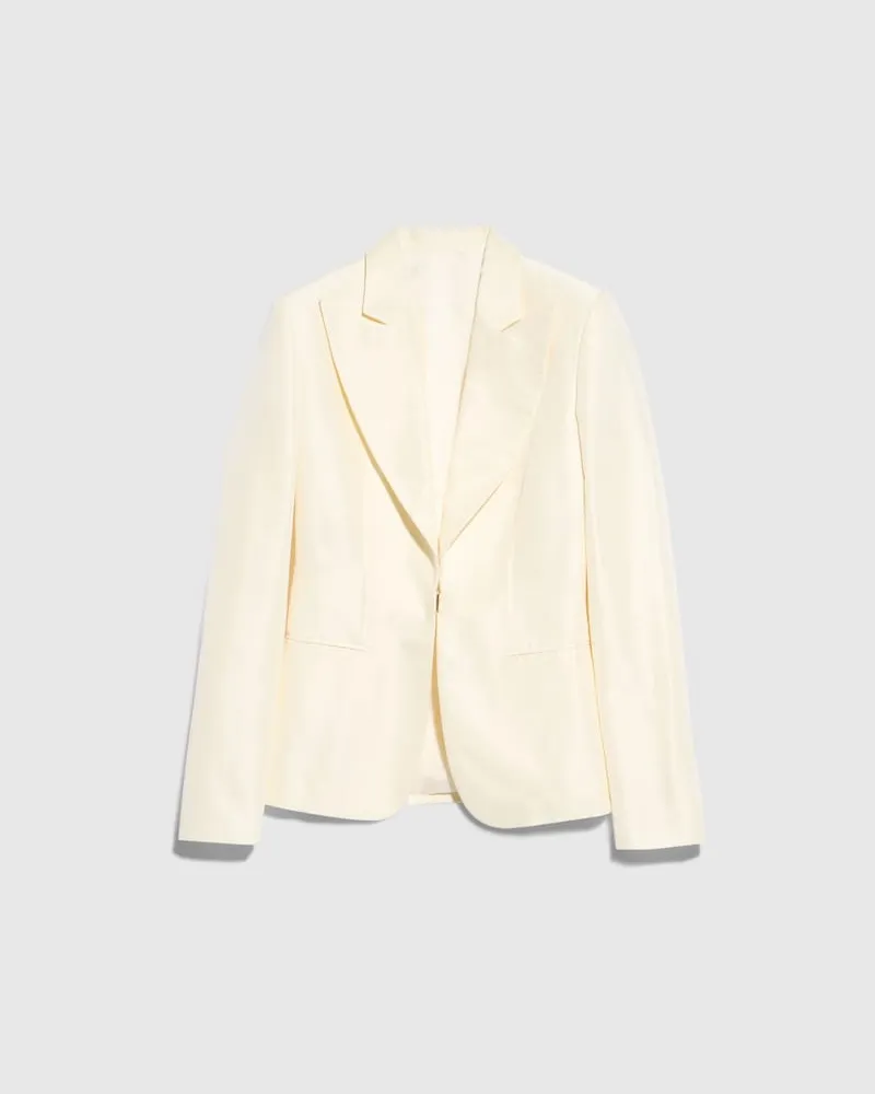 Gucci Jacke aus Feinem Seidenfaille, Größe Weiß