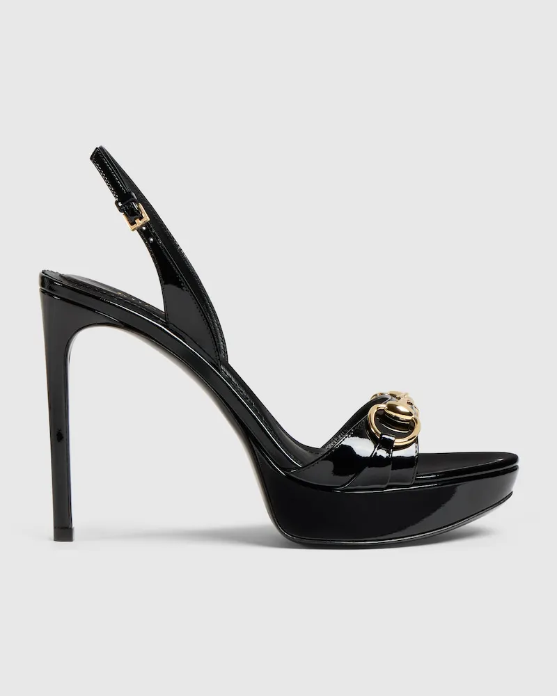 Gucci Damen Donna Sandale mit Plateausohle Schwarz