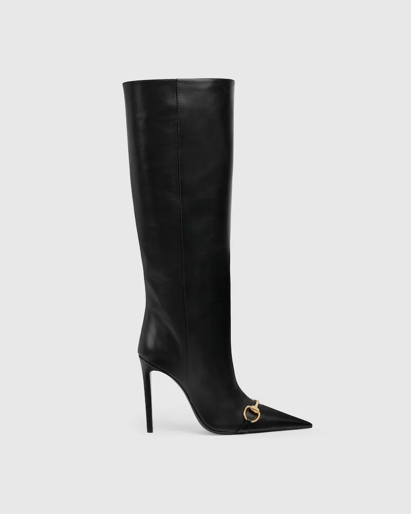 Gucci Damenschlupfstiefel Donna, Größe Schwarz