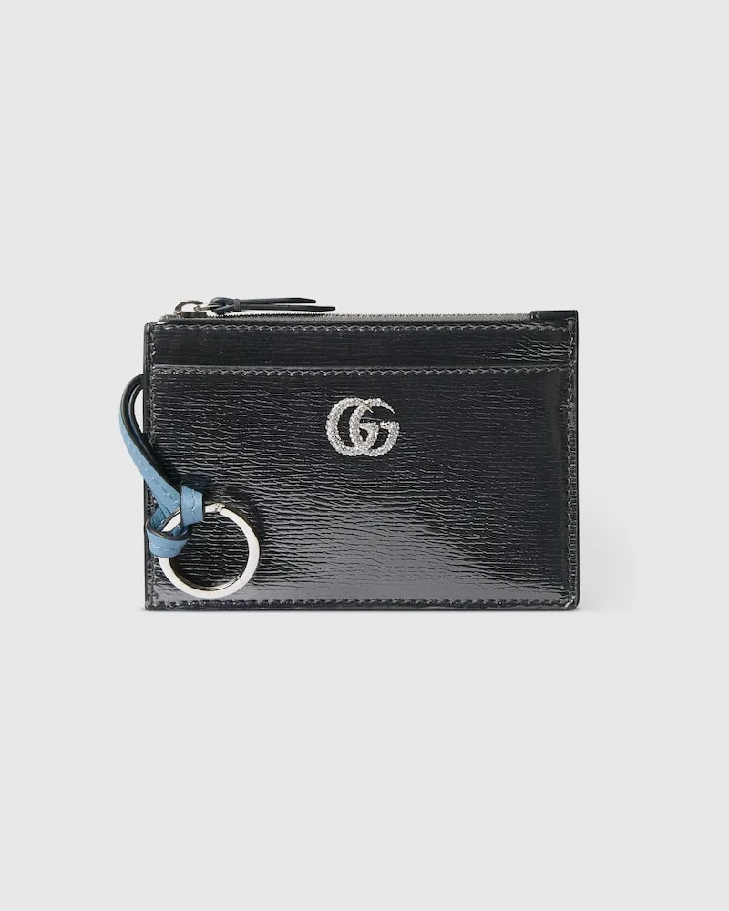 Gucci GG Marmont Schlüsseltäschchen Mit Reißverschluss Grau