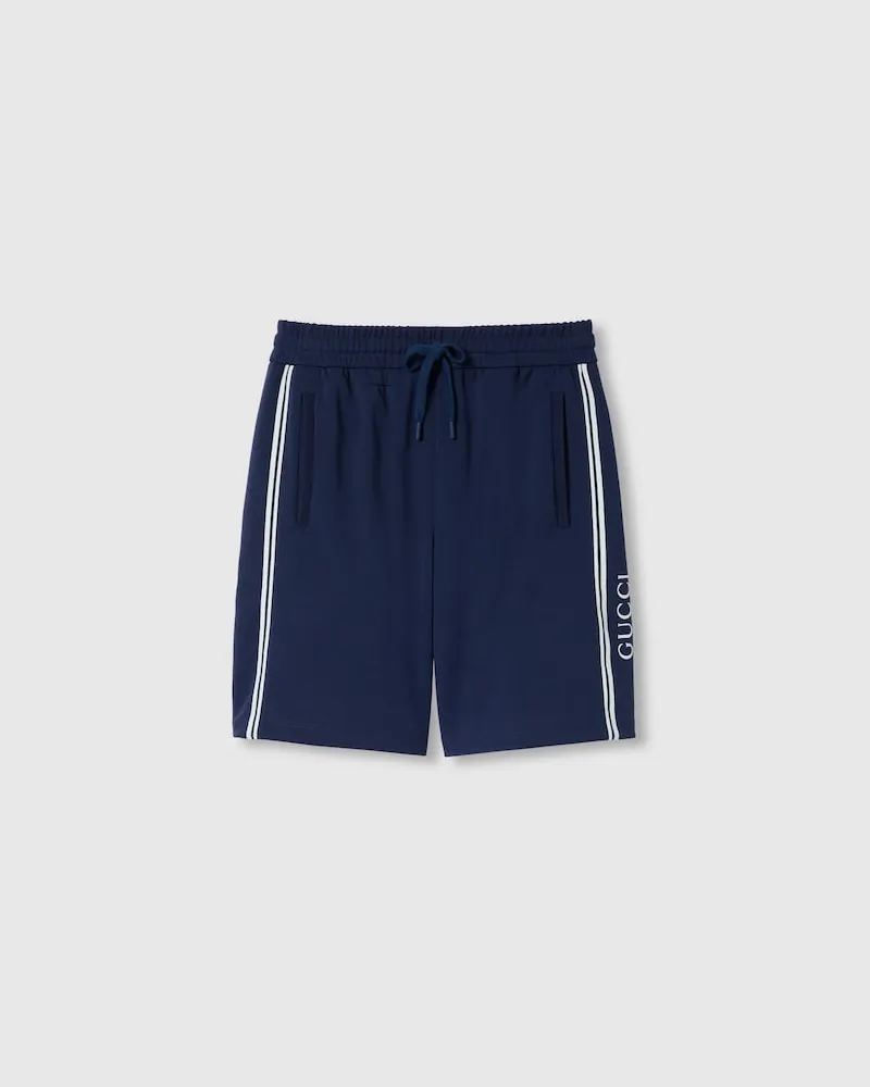 Gucci Shorts aus Technischem Jersey, Größe Blau