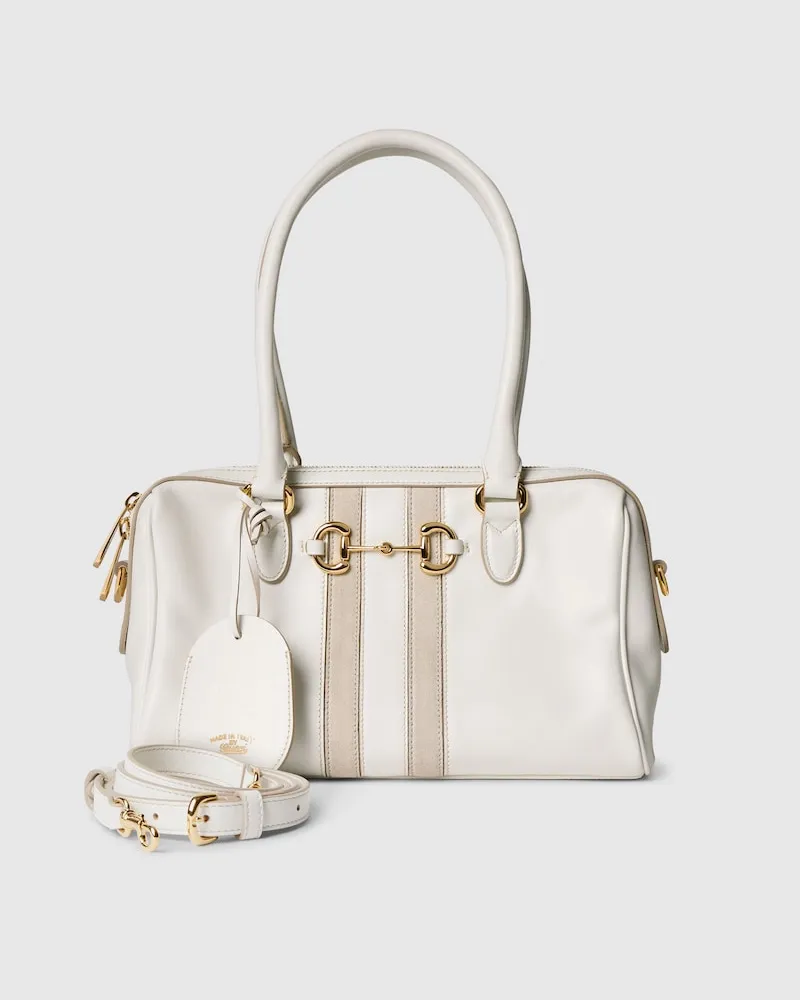 Gucci Mittelgroße Borsetto Boston Bag Weiß