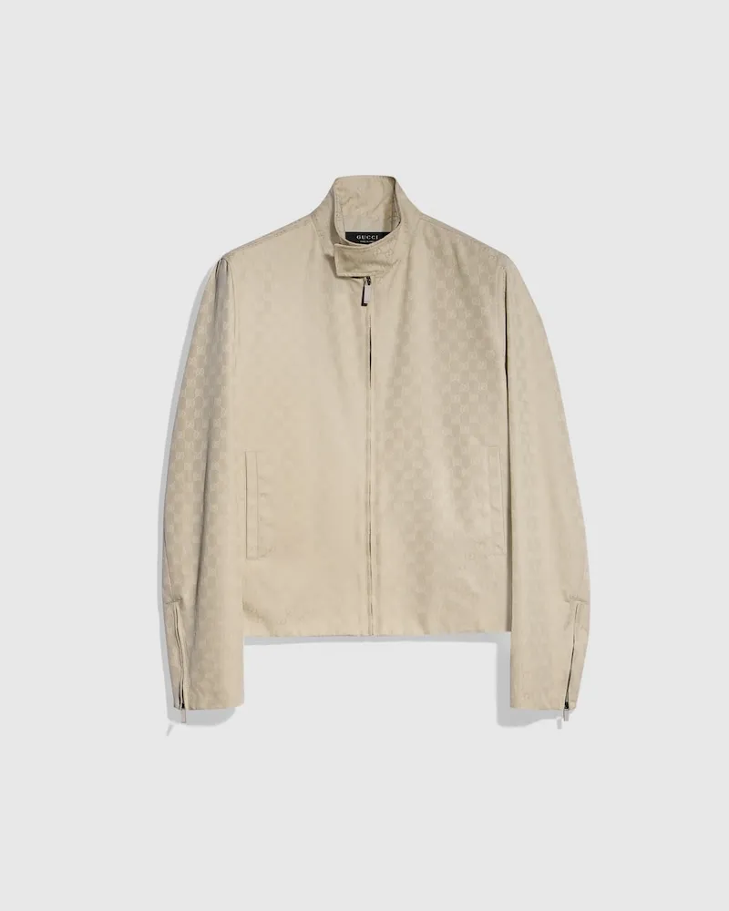 Gucci Jackett aus GG Baumwollcanvas, Größe Beige