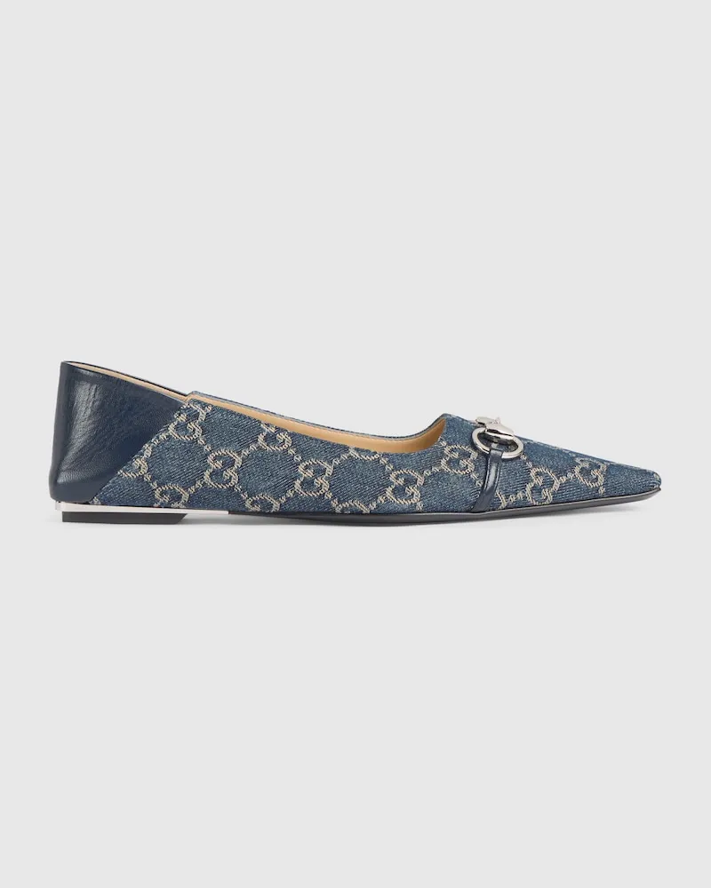 Gucci Vittoria Damenballerina Blau