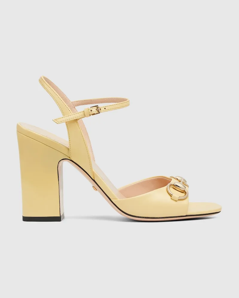 Gucci Damensandale Mit Horsebit, Größe Gelb