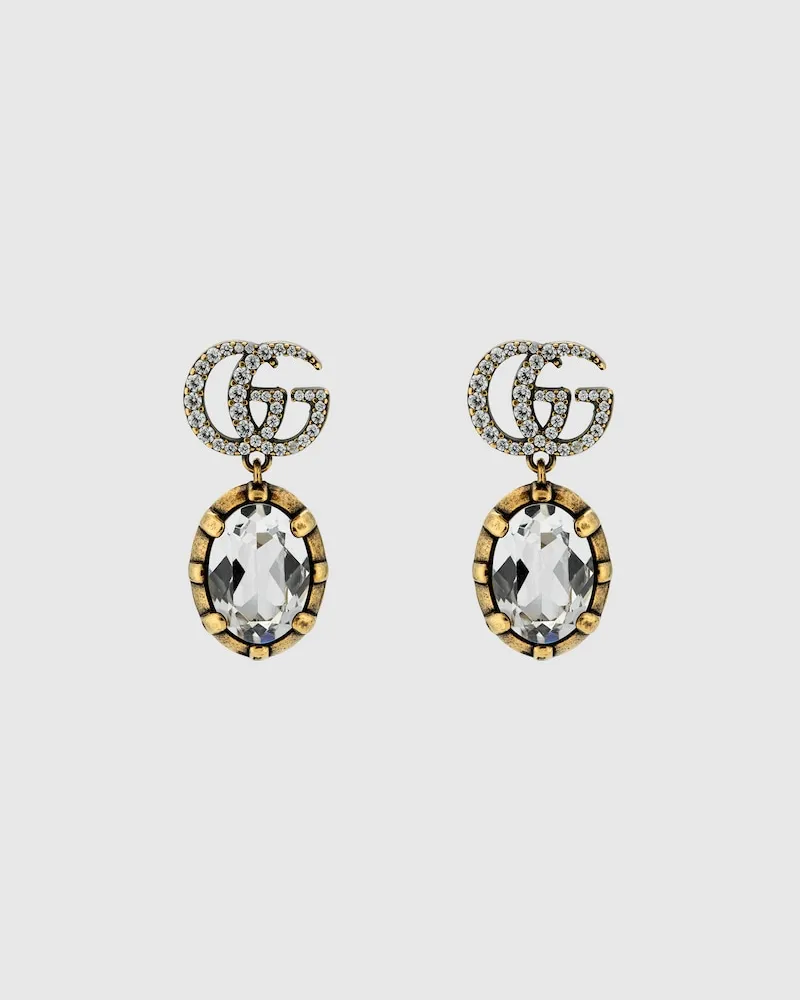 Gucci GG Marmont Ohrringe Mit Kristallen Undefined