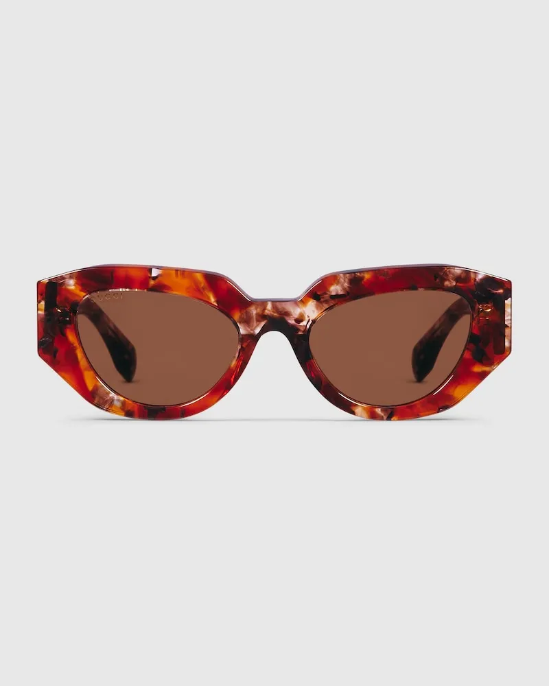 Gucci Sonnenbrille In Katzenaugenform Braun