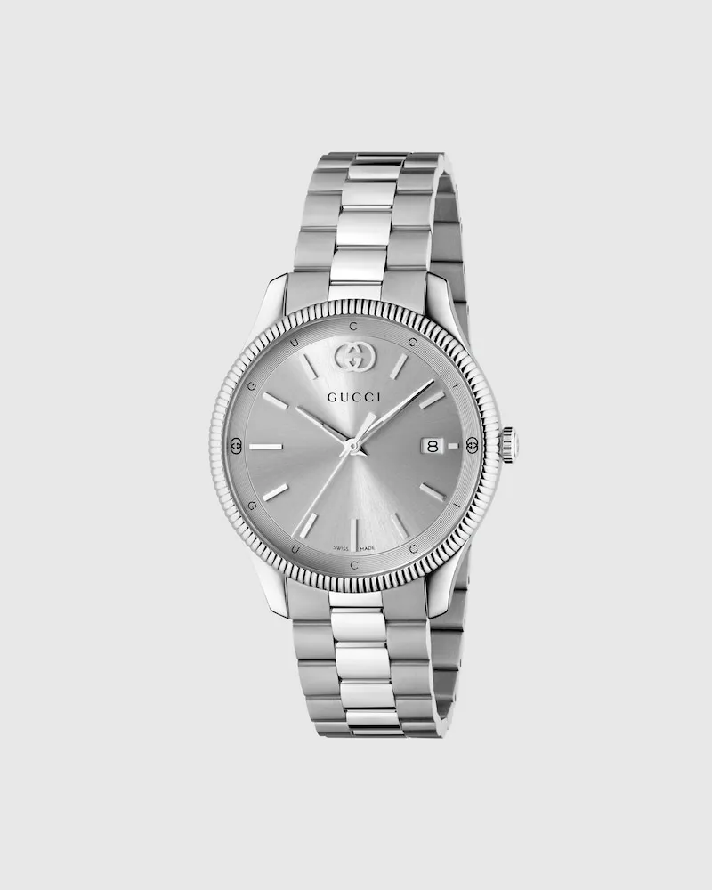 Gucci G-Timeless Uhr, 38 mm Silver