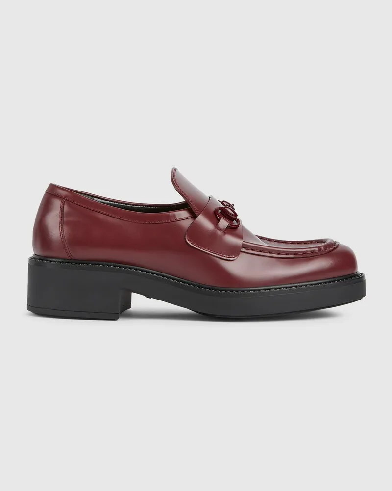 Gucci Mocassins Avec Détail Mors Pour Femme, Taille Bordeaux