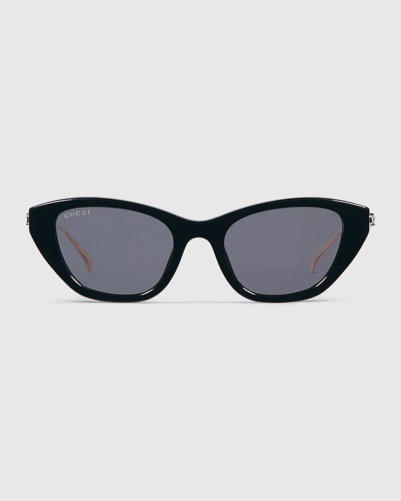 Gucci Sonnenbrille In Katzenaugenform Schwarz