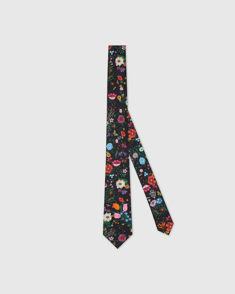 Gucci Krawatte aus Seide Mit Print Schwarz