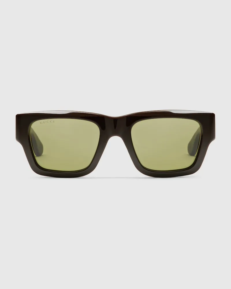 Gucci Sonnenbrille Mit Rechteckigem Rahmen Braun