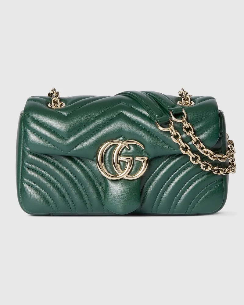 Gucci Kleine GG Marmont Schultertasche Grün