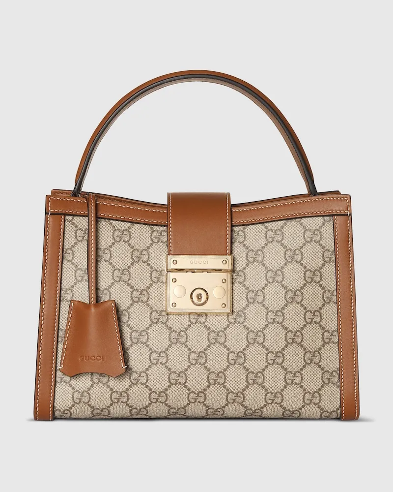 Gucci Mittelgroße Padlock Henkeltasche Beige