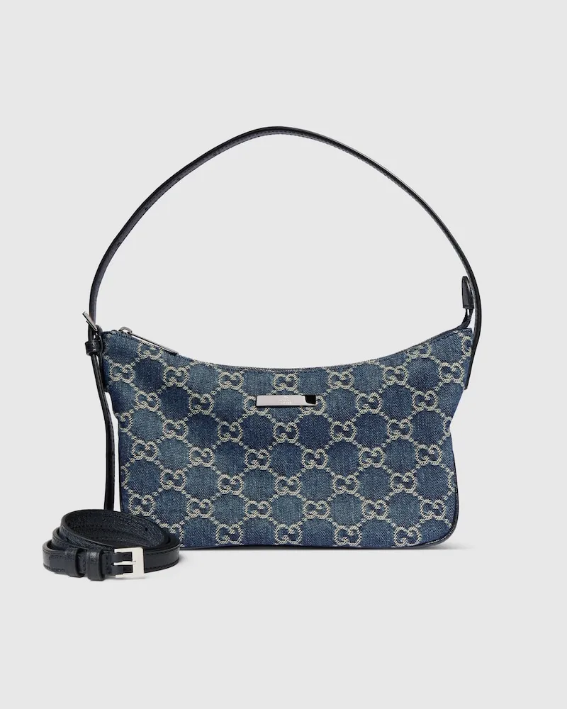 Gucci Kleine Lady Lunetta Schultertasche Blau