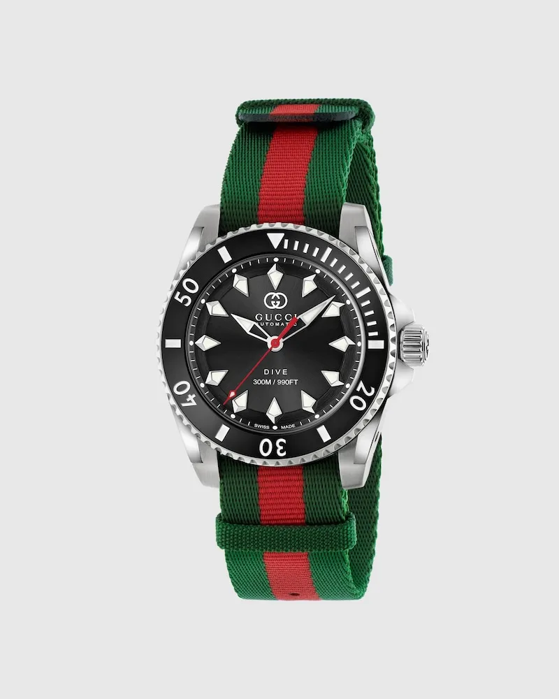 Gucci Dive Uhr, 40 mm Grün