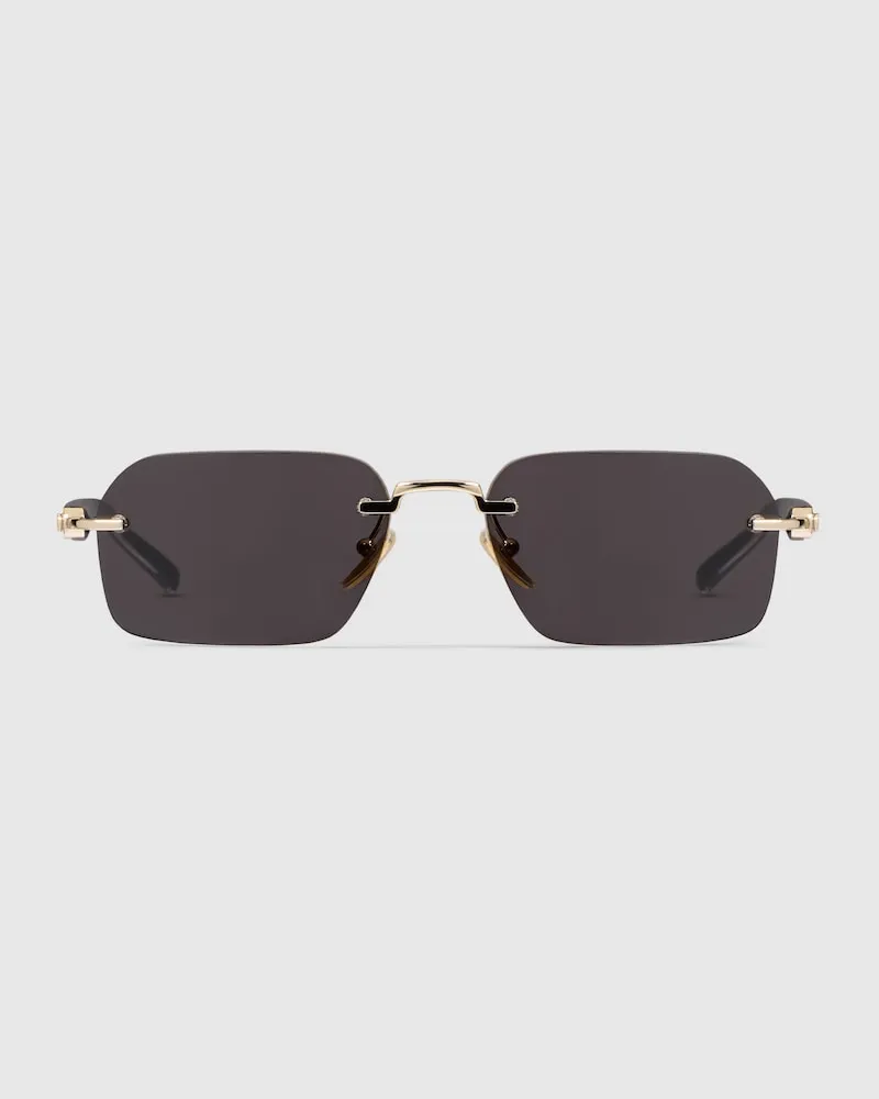 Gucci Sonnenbrille mit Rechteckigem Rahmen Gold