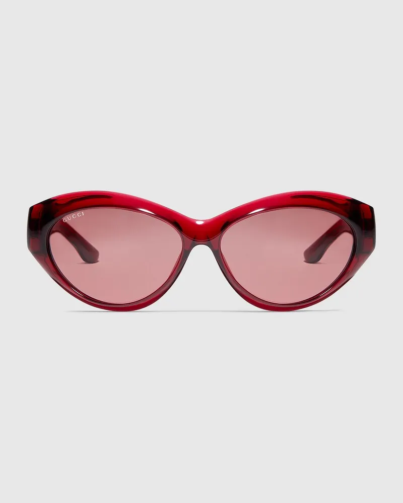 Gucci Sonnenbrille In Katzenaugenform Rot