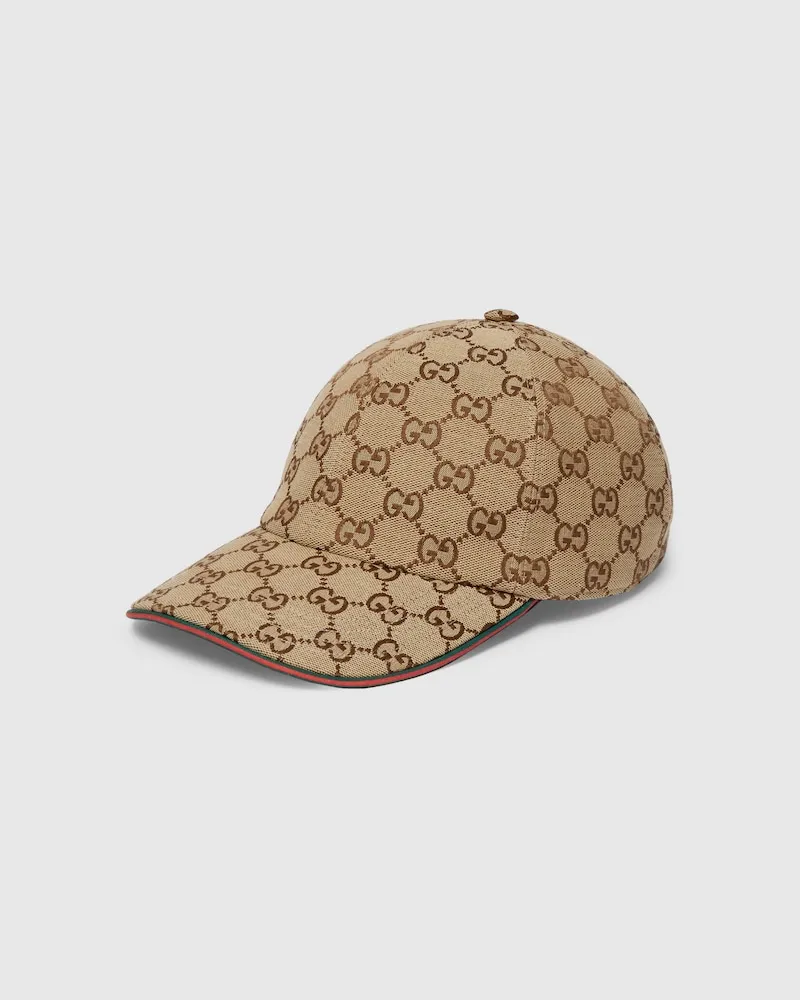 Gucci Baseballkappe aus GG Canvas, Größe Beige